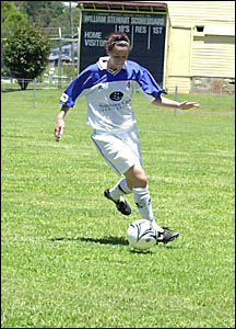 The Far North Coast Flames? Abbey Moss looks to pass in the match on Saturday at Crozier Field, Lismore, against The Gap in the The Far North Coast Flames? Abbey Moss looks to pass in the match on Saturday at Crozier Field, Lismore, against The Gap in the