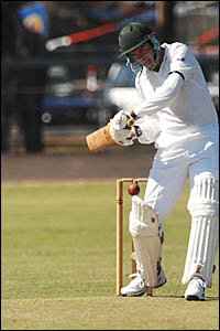 Westlawn?s Ryan Lynch bowls from the nursery end on Saturday. Westlawn?s Ryan Lynch bowls from the nursery end on Saturday.