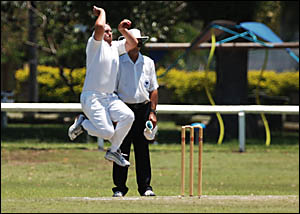 Brothers captain Corey Bertalli in full stride against Tucabia. Brothers captain Corey Bertalli in full stride against Tucabia.
