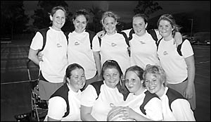 Division 3 winners Jets, from left, back, Jenny Corbett, Toni Evans, Alicia Corbett, Amii Stewart, Tarni Smith; front, Kate Ray Division 3 winners Jets, from left, back, Jenny Corbett, Toni Evans, Alicia Corbett, Amii Stewart, Tarni Smith; front, Kate Ray