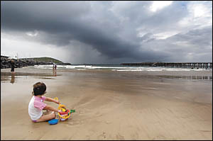 Mother Nature was sweeping the Coffs Coast with a beautiful blanket of storm colour at the weekend as little Paris Warncken wit Mother Nature was sweeping the Coffs Coast with a beautiful blanket of storm colour at the weekend as little Paris Warncken wit