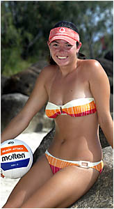 SIMONE Millar has taken to the beach volleyball circuit like a duck to water and is already making her mark. PIC: CRAIG SADLER SIMONE Millar has taken to the beach volleyball circuit like a duck to water and is already making her mark. PIC: CRAIG SADLER