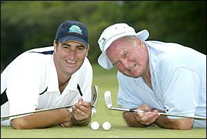 Tony and Malcolm ?Mac? McCulloch celebrate a freakish golfing double in which they potted two holes-in-one on Coolangatta-Tweed Tony and Malcolm ?Mac? McCulloch celebrate a freakish golfing double in which they potted two holes-in-one on Coolangatta-Tweed