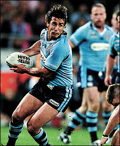 Andrew Johns during the deciding game three of the 2005 State of Origin series. Andrew Johns during the deciding game three of the 2005 State of Origin series.