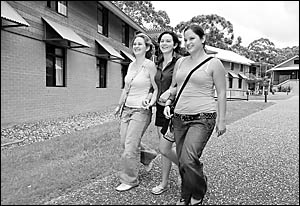Fourth year students Rebecca Finlayson, Sally Cutler and Natalia Moreno are serious about study but still find time to go jetty Fourth year students Rebecca Finlayson, Sally Cutler and Natalia Moreno are serious about study but still find time to go jetty