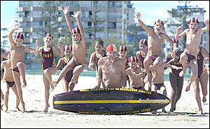 GRAEME ?Buck? Rogers, at 59 years of age, is the oldest active patrol member of Greenmount Surf Life Saving Club. Mr Rogers is GRAEME ?Buck? Rogers, at 59 years of age, is the oldest active patrol member of Greenmount Surf Life Saving Club. Mr Rogers is