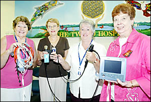 THE Tweed Hospital Auxiliary members (from left) Barbara Pascoe, Nancy Murphy, Barbara Morse and president Mary Ranger with equ THE Tweed Hospital Auxiliary members (from left) Barbara Pascoe, Nancy Murphy, Barbara Morse and president Mary Ranger with equ