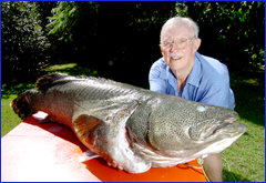 Ken Hoad with a Murray Cod Ken Hoad with a Murray Cod