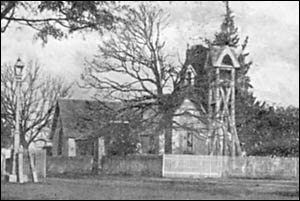 The original timber Anglican church. The original timber Anglican church.