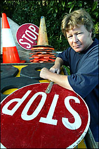 Traffic controller Darrell Hayman, who was let off by the magistrate after being charged with hitting a motorist who had referr Traffic controller Darrell Hayman, who was let off by the magistrate after being charged with hitting a motorist who had referr