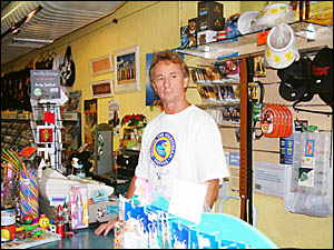 NOT HAPPY: Yambience owner Peter Kelly at his store yesterday. Photo: SALLY GORDON. NOT HAPPY: Yambience owner Peter Kelly at his store yesterday. Photo: SALLY GORDON.