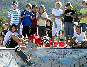 CABARITA Skatepark was a hive of activity yesterday as local kids and professional skaters went through their paces. CABARITA Skatepark was a hive of activity yesterday as local kids and professional skaters went through their paces.