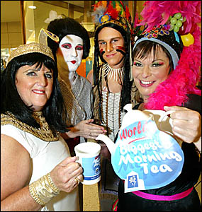 Nurse of the year entrant Fran Hofstee, Challenge for Cancer entrants Kay Redshaw and Dean Hofstee, and Vicki Edgar attack the Nurse of the year entrant Fran Hofstee, Challenge for Cancer entrants Kay Redshaw and Dean Hofstee, and Vicki Edgar attack the