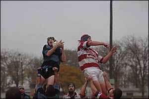 The story of the game as Grafton?s lineout play falls apart in the slippery conditions at Rugby Park on Saturday. The story of the game as Grafton?s lineout play falls apart in the slippery conditions at Rugby Park on Saturday.