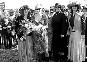 Fashion on the Field winner Angie Bryce, right, at Bowraville Cup Fashion on the Field winner Angie Bryce, right, at Bowraville Cup