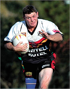 Sawtell centre Nathan Davies at his brilliant best Sawtell centre Nathan Davies at his brilliant best