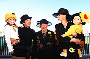 LEFT: Tara Gosling, Lyn Gosling, Jean Taylor, Angela Gosling and Chelsea Gosling ? four generations at Westlawn day. Photos: A LEFT: Tara Gosling, Lyn Gosling, Jean Taylor, Angela Gosling and Chelsea Gosling ? four generations at Westlawn day. Photos: A