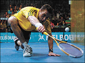World number two squash player, David Palmer will play an exhibition match against Simon Carruthers at the Coffs Harbour Squash World number two squash player, David Palmer will play an exhibition match against Simon Carruthers at the Coffs Harbour Squash