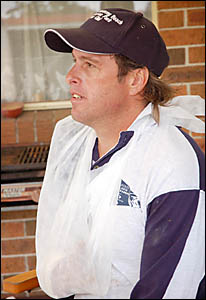 Lucky man . . . Scott Foster after his harrowing ordeal, Lucky man . . . Scott Foster after his harrowing ordeal,