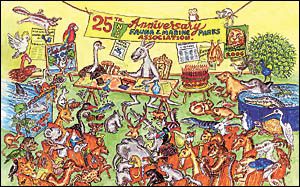 Hec Goodall?s cartoon became the star of the night at the NSW Fauna and Marine Parks Association?s 25th birthday where he was a Hec Goodall?s cartoon became the star of the night at the NSW Fauna and Marine Parks Association?s 25th birthday where he was a
