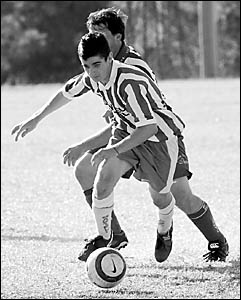 Sawtell go on the attack during the North Coast Football League clash at Woolgoolga?s High St fields on Sunday. Sawtell go on the attack during the North Coast Football League clash at Woolgoolga?s High St fields on Sunday.