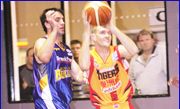Nathan Crosswell (right) playing for the Melbourne Tigers. Nathan Crosswell (right) playing for the Melbourne Tigers.