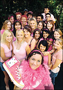 Courtney Golding (front) and her Year 12 classmates. Courtney Golding (front) and her Year 12 classmates.