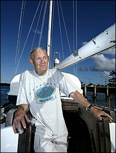 JANHol with his yacht Gadjah Merah, safe in port at Tweed Heads after spending a couple of days drifting with no power or commu JANHol with his yacht Gadjah Merah, safe in port at Tweed Heads after spending a couple of days drifting with no power or commu
