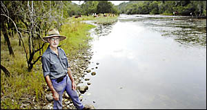 HANDS OFF: Roy Vary stands on the edge of the Clarence River, which runs beside his Tabulam property. DAVID NIELSEN HANDS OFF: Roy Vary stands on the edge of the Clarence River, which runs beside his Tabulam property. DAVID NIELSEN