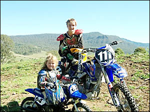 ONE of Australia?s best junior motocross riders, Dean Ferris, and a fresh starter Alicia Simpson, 5, both of Kyogle, are part o ONE of Australia?s best junior motocross riders, Dean Ferris, and a fresh starter Alicia Simpson, 5, both of Kyogle, are part o