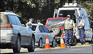 Police conducting drug searches on Nimbin Road yesterday as people arrive for MardiGrass. Police conducting drug searches on Nimbin Road yesterday as people arrive for MardiGrass.