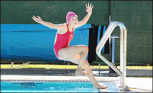 MAKING A SPLASH: Goonellabah girl, Hannah Britton has the potential to overcome deafness and compete at international level. JA MAKING A SPLASH: Goonellabah girl, Hannah Britton has the potential to overcome deafness and compete at international level. JA