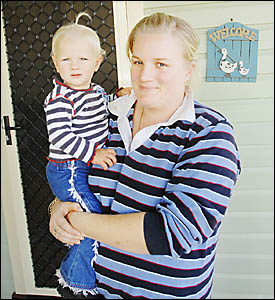 WAIT FOR IT: First home buyer Sonia Butler and 15-month-old daughter Sophie, of Casino, are fearful that a 10 per cent rate hik WAIT FOR IT: First home buyer Sonia Butler and 15-month-old daughter Sophie, of Casino, are fearful that a 10 per cent rate hik