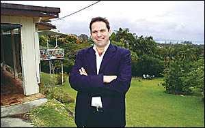 HOT PROPERTY: Elders Byron Bay sales consultant Matt Towner pictured outside the property in Paterson Street which sold for $2. HOT PROPERTY: Elders Byron Bay sales consultant Matt Towner pictured outside the property in Paterson Street which sold for $2.