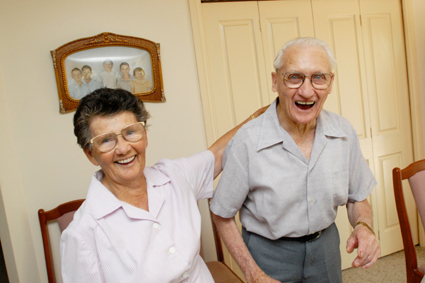 Still together ... Kath and Neville Fuller are just as in love now as on their wedding day. Still together ... Kath and Neville Fuller are just as in love now as on their wedding day.