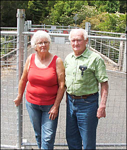 LONG WAY: Visiting neighbours has become an 11km detour for local residents Betty and Ron Hutchinson. LONG WAY: Visiting neighbours has become an 11km detour for local residents Betty and Ron Hutchinson.