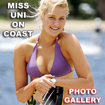 Miss Universe Australia Kimberley Busteed likes to ride with the best to unwind. Miss Universe Australia Kimberley Busteed likes to ride with the best to unwind.