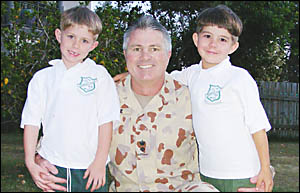 Harry Jarvie with his sons Matthew (left) and Peter. Harry Jarvie with his sons Matthew (left) and Peter.
