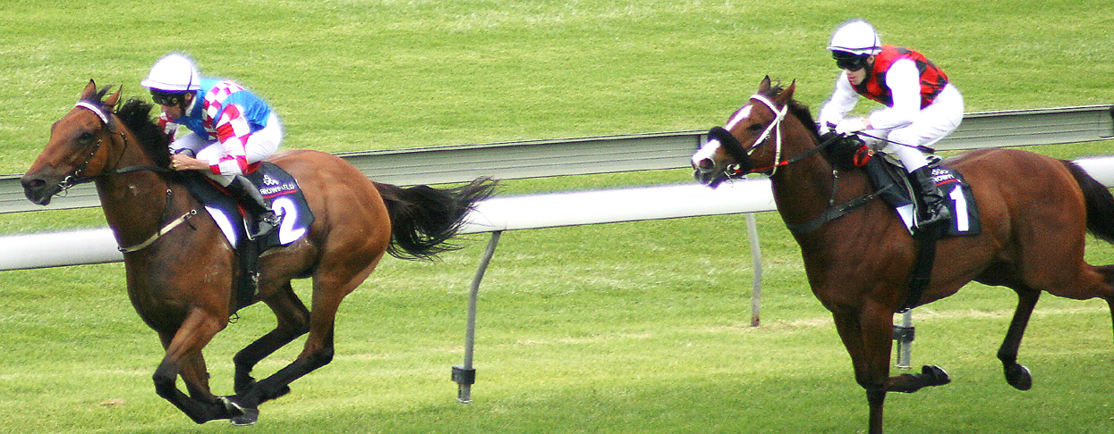 I'm gonna get you ... Takeover Target (right) closes fast on Dance Hero. AAPImage/Sergio Dioniso I'm gonna get you ... Takeover Target (right) closes fast on Dance Hero. AAPImage/Sergio Dioniso