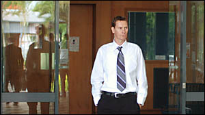 FLUNG INTO FLOODWATERS: Former police officer Bruce Carmichael outside the Byron Bay Court, where he was awarded damages of $18 FLUNG INTO FLOODWATERS: Former police officer Bruce Carmichael outside the Byron Bay Court, where he was awarded damages of $18