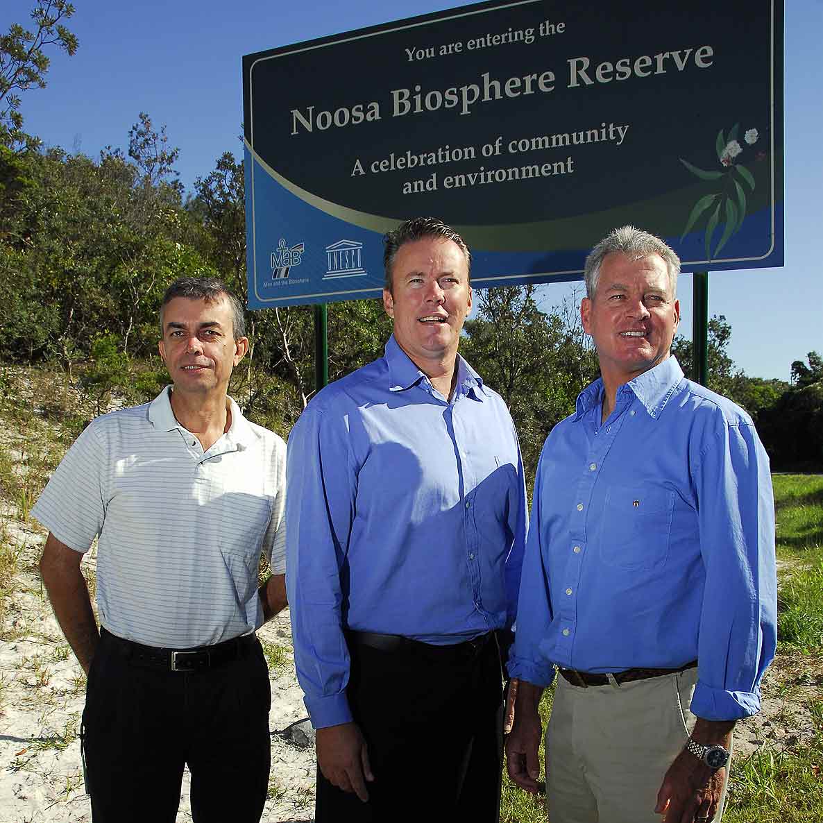 Sunshine Coast's Regional Council's Raul Wetchardt and councillors Russell Green and Lew Brennan. Photo: Geoff Pottter/N20081d Sunshine Coast's Regional Council's Raul Wetchardt and councillors Russell Green and Lew Brennan. Photo: Geoff Pottter/N20081d