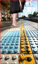 East Ipswich train station shows the Core Safety Zone in blue, which illustrates the proximity to train crew and camera East Ipswich train station shows the Core Safety Zone in blue, which illustrates the proximity to train crew and camera