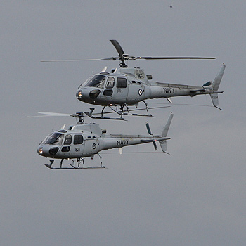 Royal Australian Navy Squirrel helicopters perform aerial displays over Caloundra yesterday. Photo: Cade Mooney/175859 Royal Australian Navy Squirrel helicopters perform aerial displays over Caloundra yesterday. Photo: Cade Mooney/175859