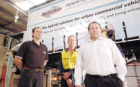Permo-Drive staff (from left): Electrical technician Chris Webber, hydraulic technician Darren Bruce and chief engineer Chris Marshall.
Permo-Drive staff (from left): Electrical technician Chris Webber, hydraulic technician Darren Bruce and chief engineer Chris Marshall.
