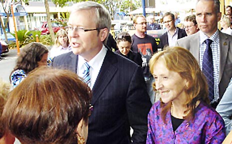 Prime Minister Kevin Rudd with Federal MP for Page, Janelle Saffin in 2007. Prime Minister Kevin Rudd with Federal MP for Page, Janelle Saffin in 2007.