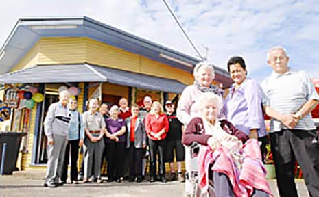 SHOP LINE-UP: Kaye Pattrick (left) with her mother Beryl Beohm who is 100 years old, and current shop owner Sam Virtue with her. SHOP LINE-UP: Kaye Pattrick (left) with her mother Beryl Beohm who is 100 years old, and current shop owner Sam Virtue with her.