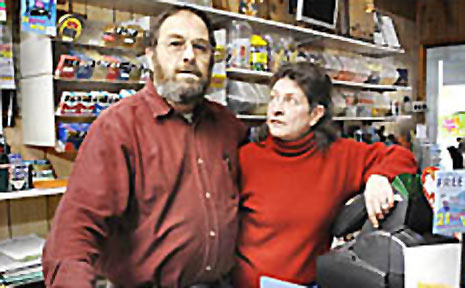 Bonalbo Newsagency owners George and Lidi Vancsa are devastated after being robbed three times in three weeks. Bonalbo Newsagency owners George and Lidi Vancsa are devastated after being robbed three times in three weeks.