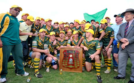 Winners . . . the Orara Valley Axemen. Winners . . . the Orara Valley Axemen.