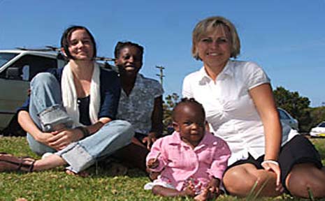 Sarah Eaton and Martha Mongina promote the Mission in Action orphanage in Byron Bay at the weekend. Sarah Eaton and Martha Mongina promote the Mission in Action orphanage in Byron Bay at the weekend.