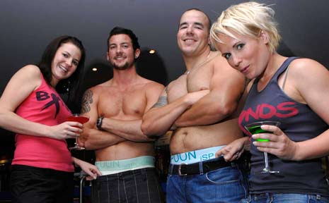 Anne-Marie Gree, Aaron Brownie, Jimmy Dufour and Kim Berger get ready for the Girls Night In at the Goonellabah Tavern. Anne-Marie Gree, Aaron Brownie, Jimmy Dufour and Kim Berger get ready for the Girls Night In at the Goonellabah Tavern.